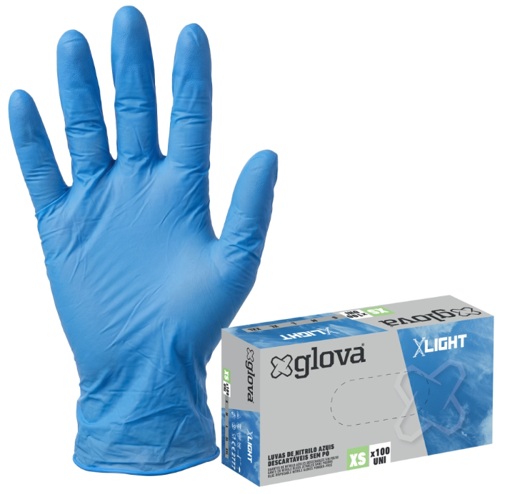 Caja 100 Guantes de Nitrilo XLight - GLOVA