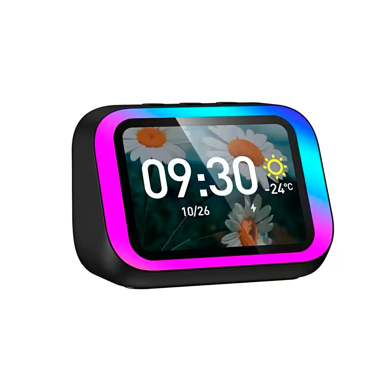 Altavoz Inteligente con IA y Reloj Despertador con Luz RGB y Pantalla HD
