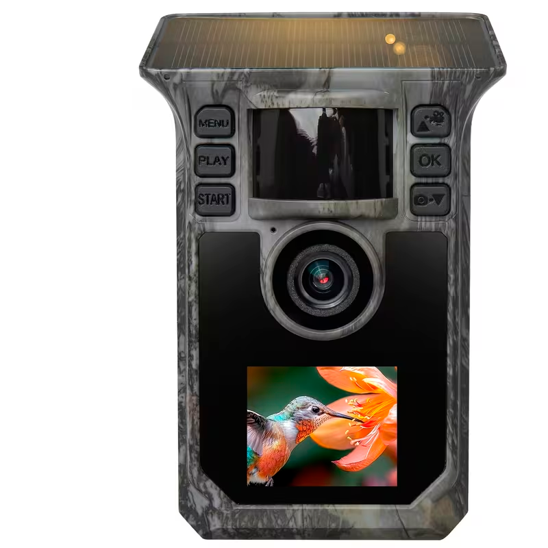 Cámara de Rastro Solar 4K 64MP con Sensor de Movimiento y Visión Nocturna