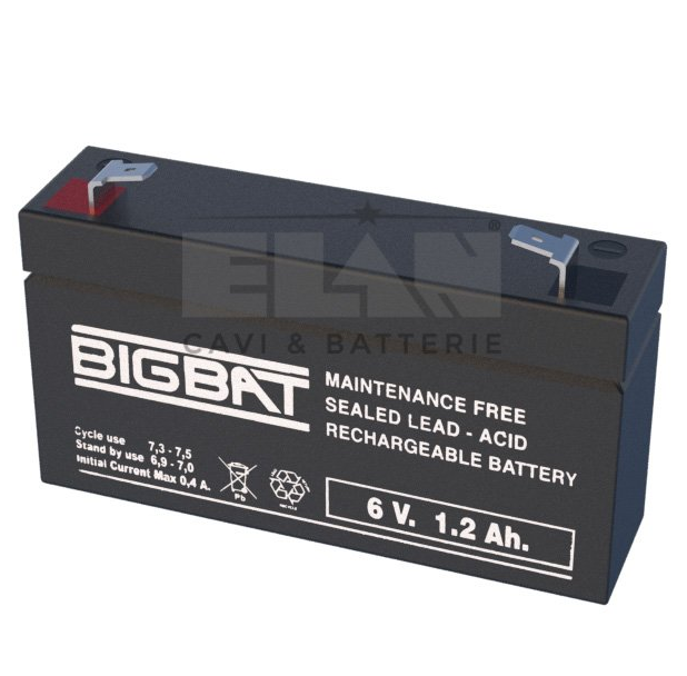 BATERÍA PARA LIDERAR 6V 1,2Ah