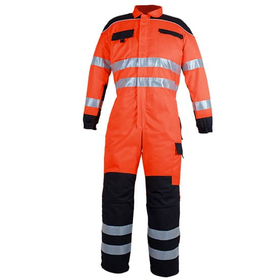 Buzo naranja y negro de alta visibilidad