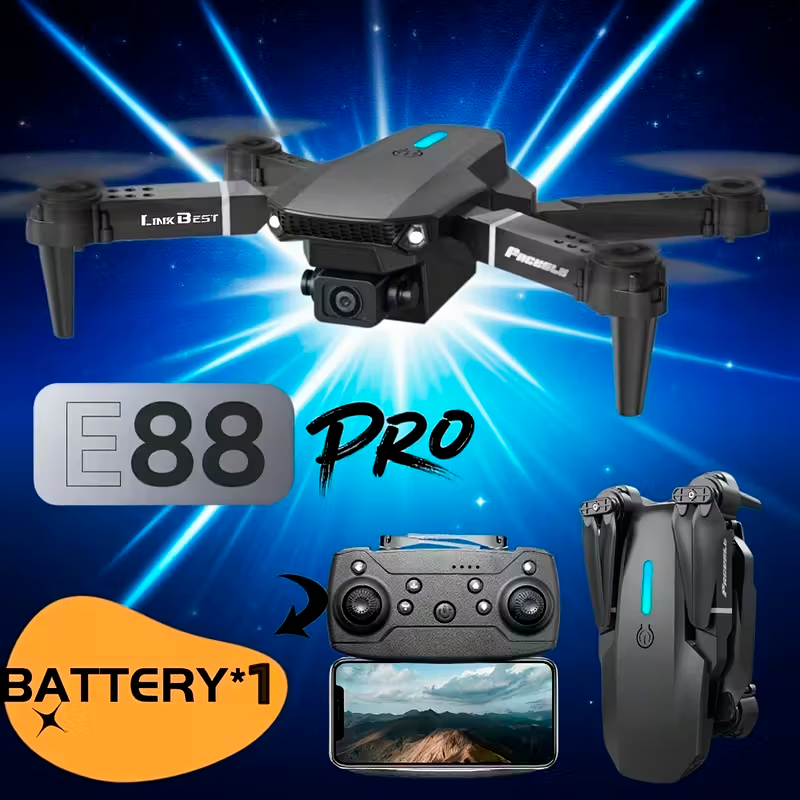 Dron con Posicionamiento de Flujo Óptico y Cámara Dual con Rotación 360° Plegable