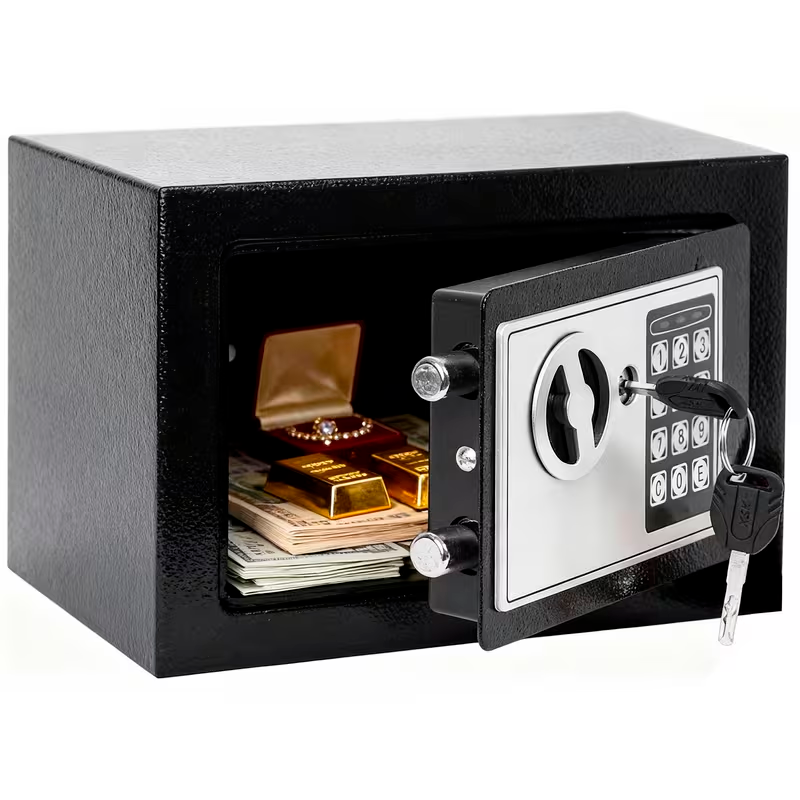 Caja Fuerte Digital 4L Nyana Home con Código y Llaves de Emergencia