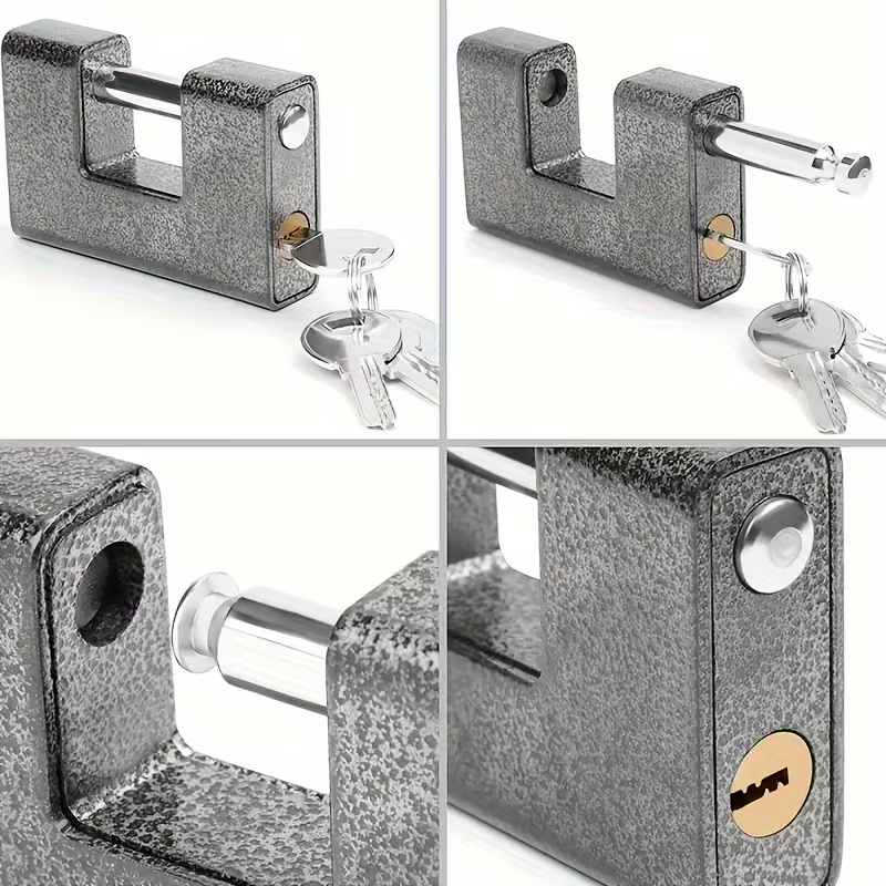 Candado de Alta Seguridad Monobloque con 4 Llaves para Uso Exterior