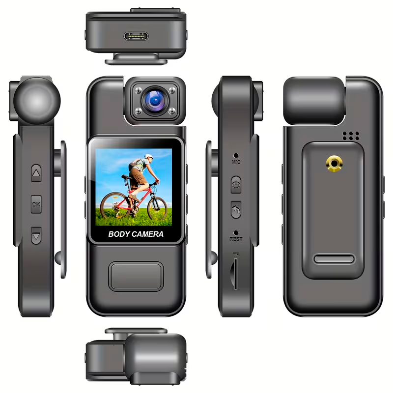 Cámara de Acción 1080P con Lente Giratoria y Visión Nocturna para Aventuras