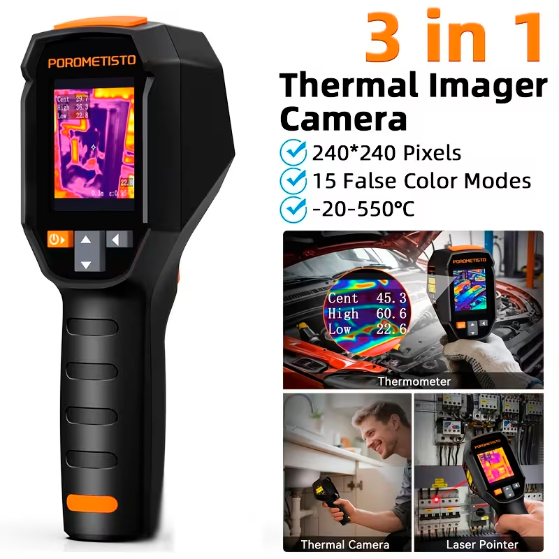 Cámara Termográfica Infrarroja TI01 240×240 con Detector de Seguridad y Alta Precisión