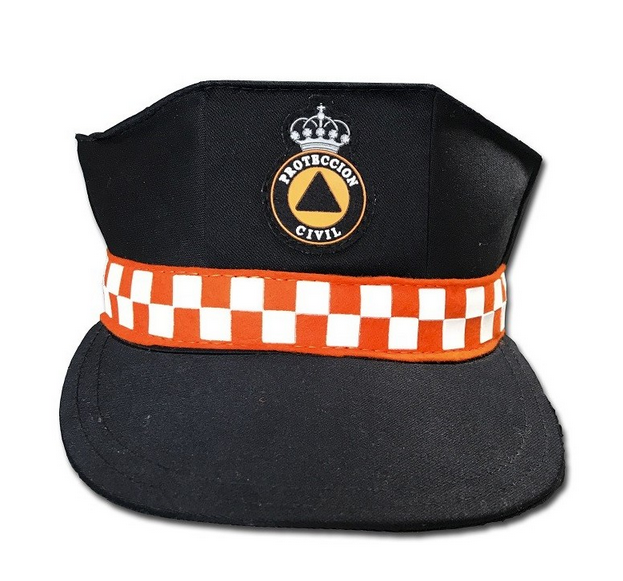 GORRA CON DAMERO NARANJA PROTECCION CIVIL
