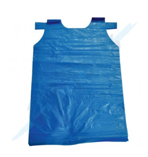 Delantal desechable azul polietileno alta densidad