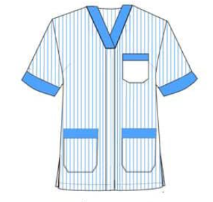 casaca / bata manga corta