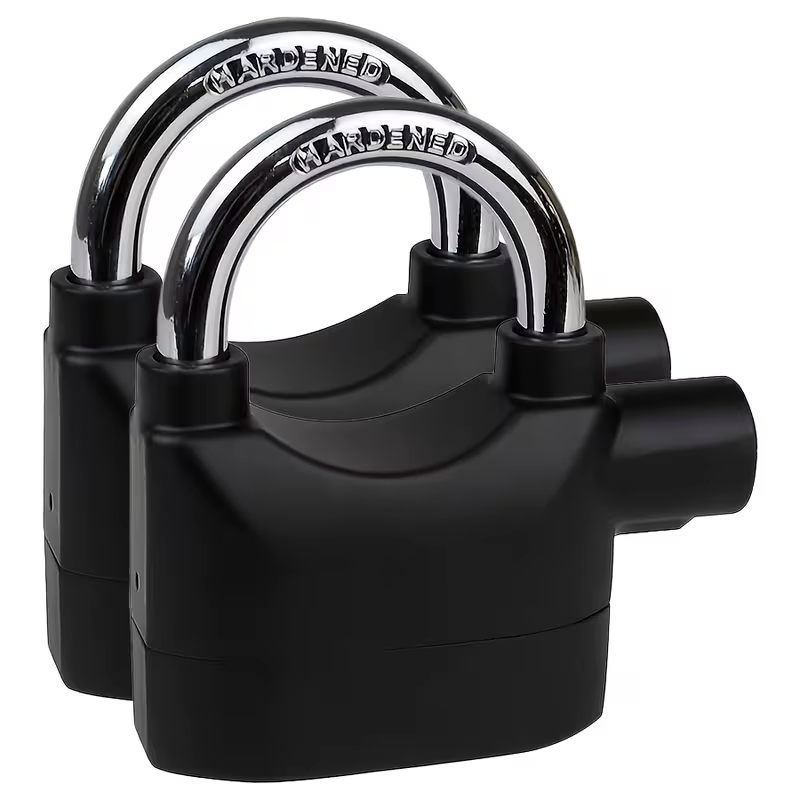 Pack de 2 Candados con Alarma 110dB para Máxima Seguridad Exterior
