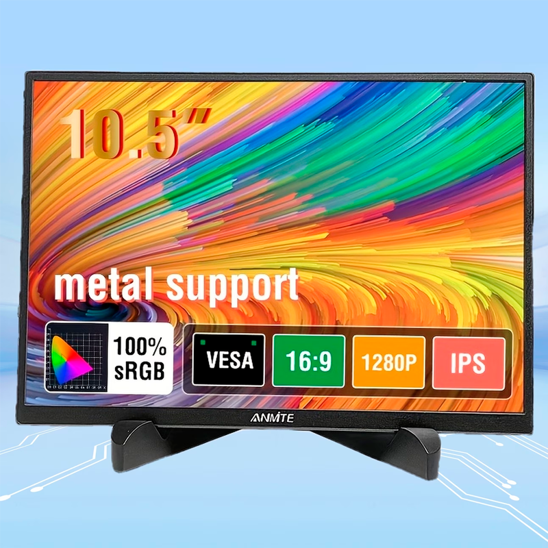 Monitor Portátil IPS 10.5” HDR 1280P 16:10 con Luz Azul Baja y USB-C