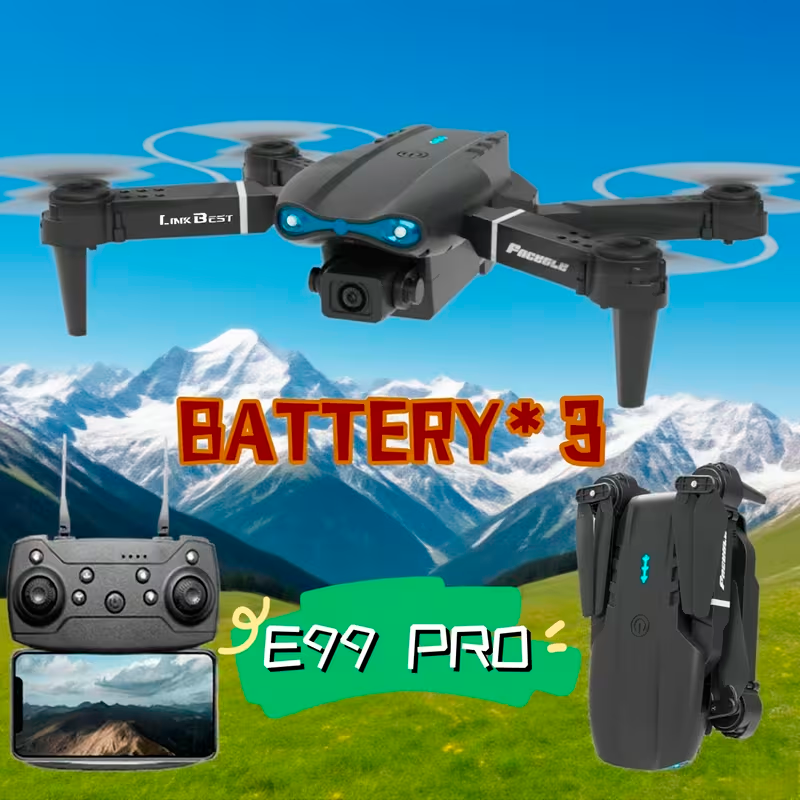 Dron Inteligente E99PRO con Cámara Dual y Diseño Plegable para Fotografía Aérea