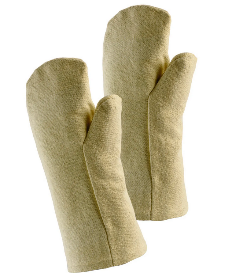 Guantes para calor intenso en tejido de aramida, contra cortes, largo 30 cm