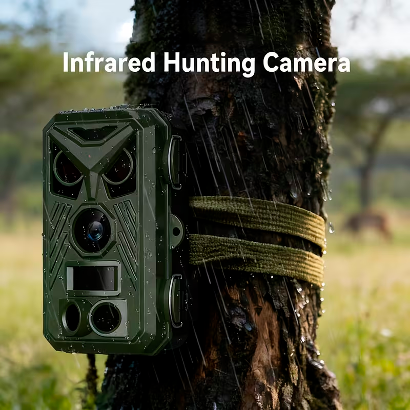 Cámara de Rastreo de Caza 4K con Visión Nocturna IR y Sensor de Movimiento