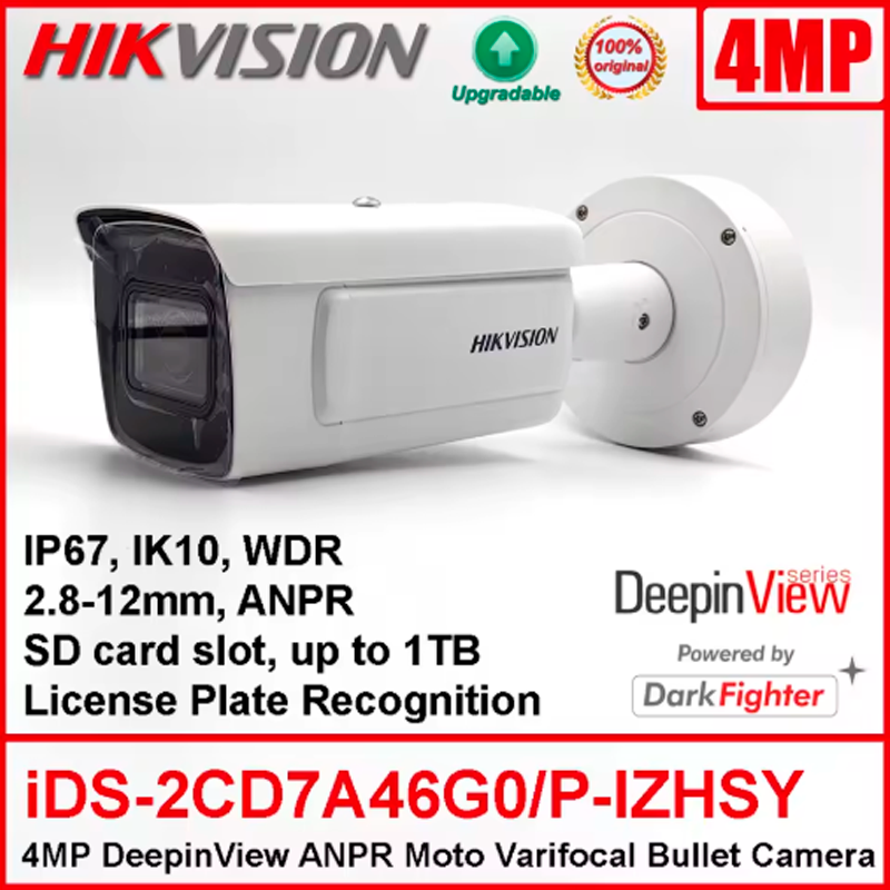 Cámara Hikvision DeepinView ANPR iDS-2CD7A46G0/P-IZHSY 4MP para Reconocimiento de Matrículas