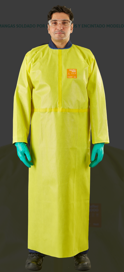Delantal AlphaTec® 3000 con mangas Soldado por ultrasonidos y encintado Modelo 243-G01