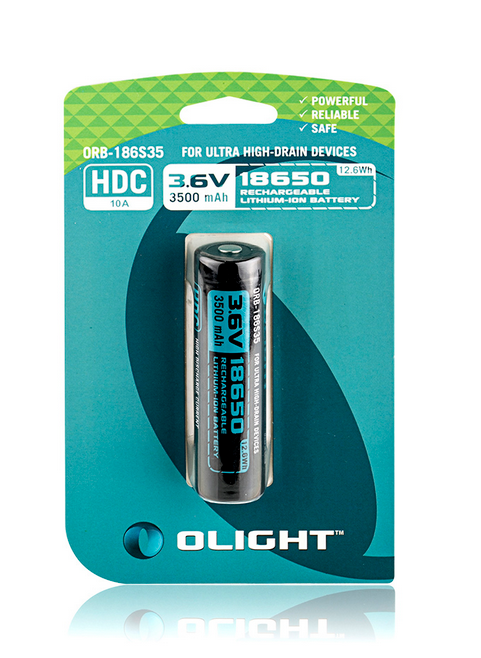 Pila recargable 18650 3500 mAh HDC con PCB Olight