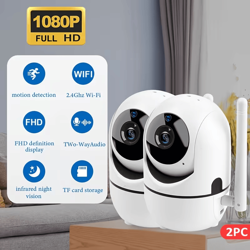 Ziicam 2 – Cámara de Seguridad Interior HD 1080P con Visión Nocturna, Giro e Inclinación y Audio Bidireccional