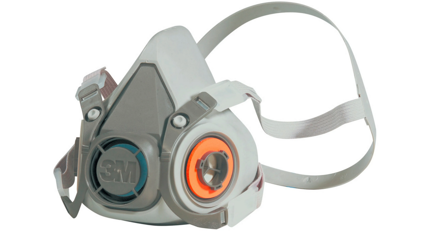 Mascarilla 3M 6200, talla M, cierre clic de bayoneta, sin filtro, EN 140