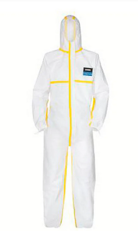 Traje prot. desechable uvex 3B chem light, cat. III, tipo 3B, 4B, 5B, bl/am