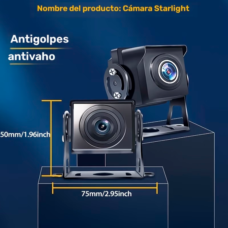 Kit Cámara de Respaldo 10” con Monitor 4 Pantallas y Visión Nocturna para Vehículos Grandes