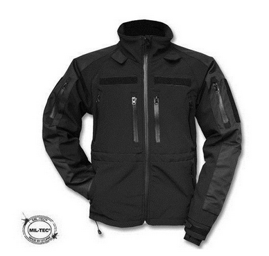 CAZADORA SOFTSHELL TACTICA NEGRA