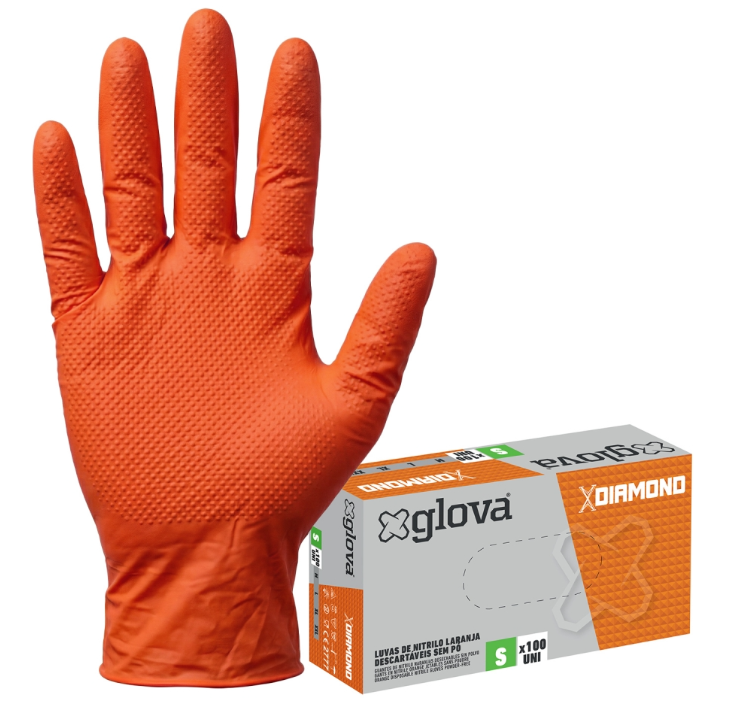 Caja 100 Guantes de Nitrilo XDiamond - GLOVA