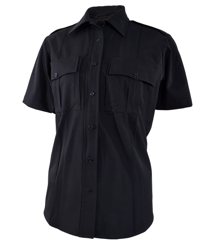 CAMISA ELÁSTICA DE MANGA CORTA PARA MUJER CON CREMALLERA