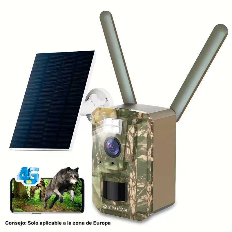 Cámara Solar SZSINOCAM 4G para Vida Silvestre con Visión Nocturna y Monitoreo Remoto